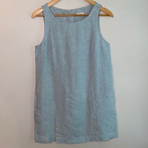 J. Jill Love Linen sleeveless linen chambray dress